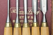 Robert Sorby gilt edge chisel set, boxed