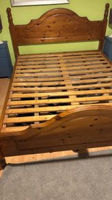 King size bed solid wood