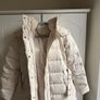 Zara semi long cream belted puffer jacket Image 7