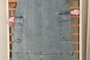 NWT sisters point premium brand combat inspired long denim skirt small 10/12