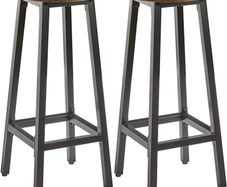 NEW SALE | Set of 2 Bar Stools, Tall Breakfast Bar Stools with Footrest for Kitchen, Industrial Bar Chairs for Party Room