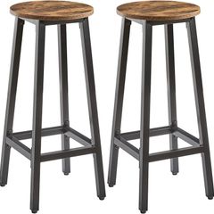 NEW SALE | Set of 2 Bar Stools, Tall Breakfast Bar Stools with Footrest for Kitchen, Industrial Bar Chairs for Party Room