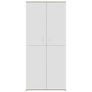 Shoe Cabinet White and Sonoma Oak 80x39x178 cm Chipboard Image 4