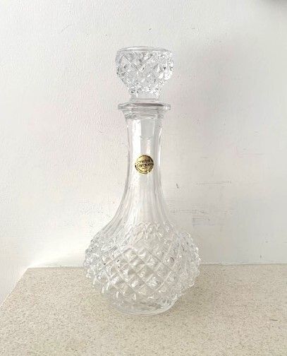 Vintage French Crystal Decanteur 1980s
