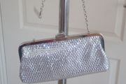 New Aldo Silver Clutch Bag