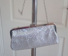 New Aldo Silver Clutch Bag