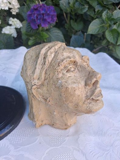 National College of Art Mid Century Paster Of Paris Mounted Bust