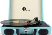 Belt-Drive 3-Speed Portable Record Player Bluetooth Vinyl Turntable with Built in