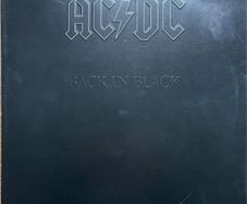 AC/DC Original Irish 1980 release of the iconic Back in Black music vinyl record in vg+ condition