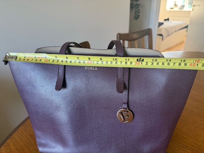 Furla Aubergine Saffiano Leather Bag