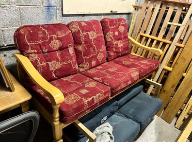 classic 3-seater wooden frame sof