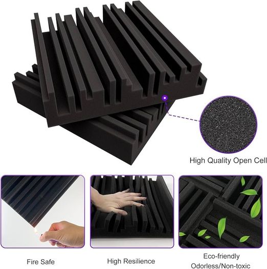 NEW SALE | Thick Acoustic Foam Panels, 30 X 30 X 5 cm 12 Pcs Broadband Sound Absorbing Foam