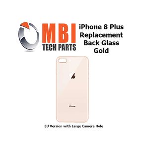 iPhone 8 Plus Replacement Back Glass Door Cover with Adhesive Gold