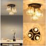 Brand New Modern 3-Light Crystal Ceiling Lamp Vintage Design - Black Gold Image 2
