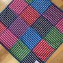 Polarn O Pyret POP reversible blanket unisex patchwork stripes Image 5