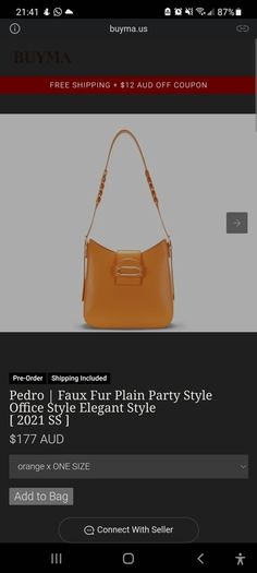 Pedro Hobo Shoulder handbag in Orange