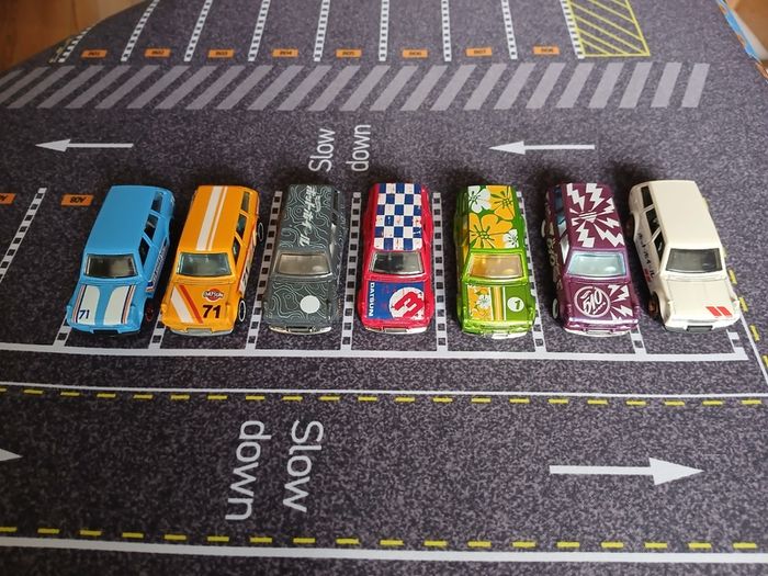 1/64 Hot Wheels Datsun 510 Wagon Lot x 7, Mystery Models, 5 Pack Loose Vgc