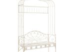 Garden Bench 122 cm Iron Antique White