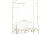 Garden Bench 122 cm Iron Antique White