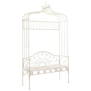 Garden Bench 122 cm Iron Antique White