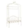 Garden Bench 122 cm Iron Antique White Image 2
