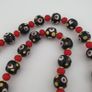 Antique Venetian Style skunk Eyes & Venetian WhiteHeart Glass Beads Necklace Image 9