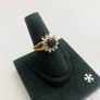 Vintage 18ct Yellow Gold Garnet & Diamond Cluster Ring Image 6