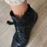 HOGAN Black Leather Sequinced High Tops Sz 40 (Fit 7-7.5UK) Rrp 295 (New) Image 3