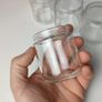 247 - Set of 6 Vintage Clear Glass Collectible Decorative Jars Image 2
