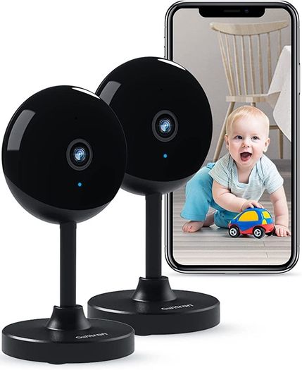 Security Camera Indoor WiFi Camera 2 PCS Baby Monitor with Camera Surveillance Indoor Compatible with Alexa MULTIPLE COLOURS AVAILABLE (FREE SHIPPING)