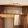 Pine finish Combination wardrobe with hanging  space, closed & open shelving, mirror, 3 lower drawers Image 4