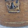 Antique Victorian Hat Box Metal Oval Brown Image 4