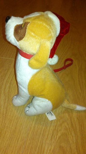 Dog teddy with Santa hat