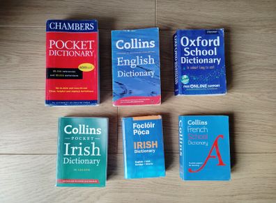 Dictionary - English/ Irish/ French