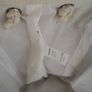 Laundry bag with rope handles. Grey and cream fabric. Image 2
