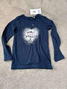 girls long sleeve nobody's perfect 7-8 year old 128cm