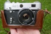 FED 3 Rangefinder Film Camera Lens Industar 61 2.8/52 Soviet Russia USSR - works well