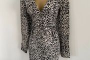Karen Millen Leopard Animal Print Silk Dress.