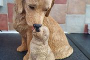 Golden retriever and pup dog  ornament