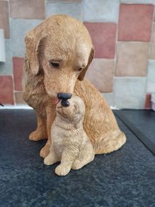 Golden retriever and pup dog  ornament