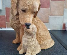 Golden retriever and pup dog  ornament