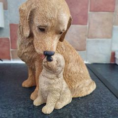 Golden retriever and pup dog  ornament