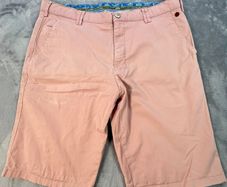 Men's Meyer B-PALMA Chino Shorts Salmon W36 Summer Cotton Modern Comfort