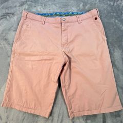 Men's Meyer B-PALMA Chino Shorts Salmon W36 Summer Cotton Modern Comfort