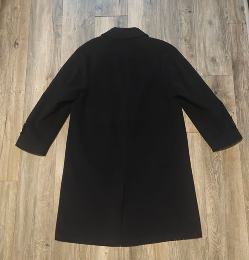 Men's Bugatti Wool & Cashmere Overcoat Made in Germany Black Vintage