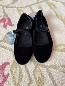 ZARA Velvet Flat Shoes