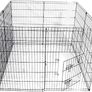 8 Panel Playpen Suitable for Dogs/Puppies/Cats & Rabbits foldable ideal for Indoor/Outdoor use puppy play pen (76cm, Black) Image 6