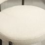 Set of 2 dining chairs with fabric backrest steel legs 51 x 51 x 76 cm beige black Image 5