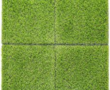 12" x 12" Fake Green Grass Squares Panels for Indoor and Outdoor Use - Fake Grass Patches for Lawn - Pack of 4