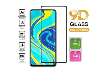 For Xiaomi Redmi Note 9S Tempered Glass 9D Curved Screen Protector Full Coverage - FHT06MITG